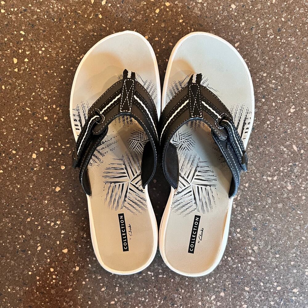 Clarks Cloudsteppers Cushionsoft Black Sandals Si… - image 6